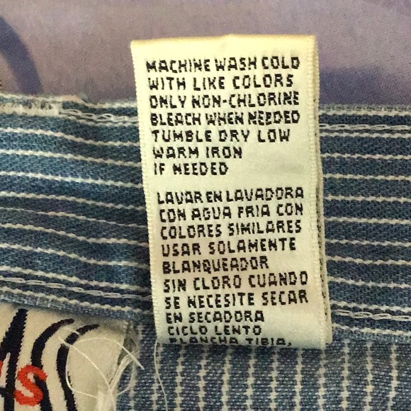 BILL BLASS JEANS,  shorts, sz 10 blue & white - Picture 6 of 8